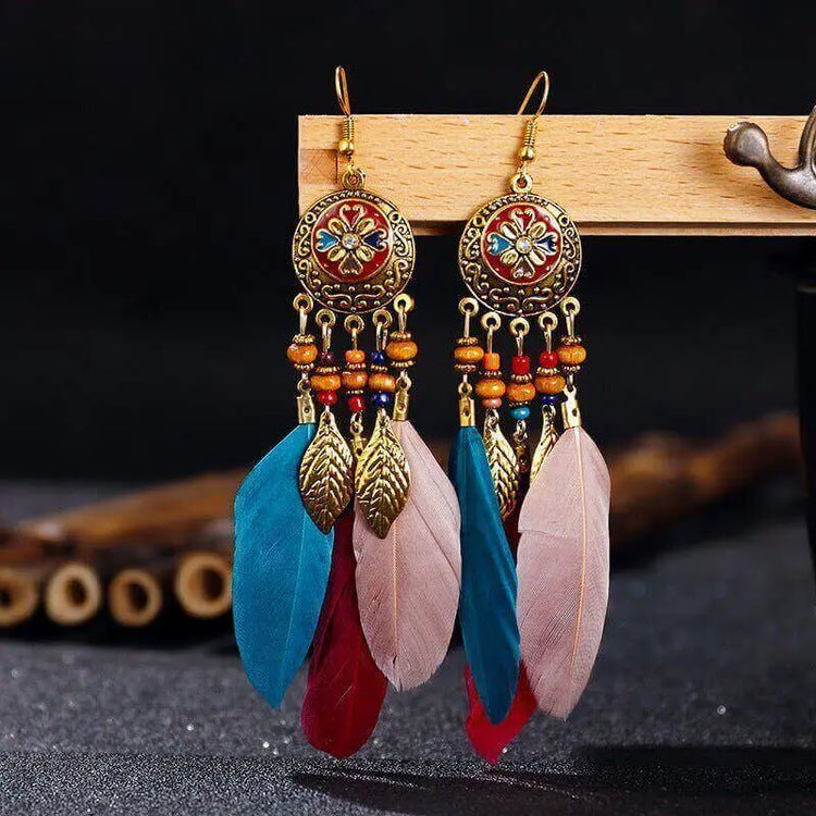 Feather-Earrings JewEarrings