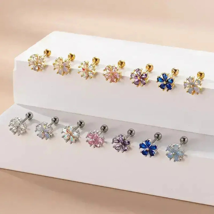 Flower-Stud-Earrings JewEarrings