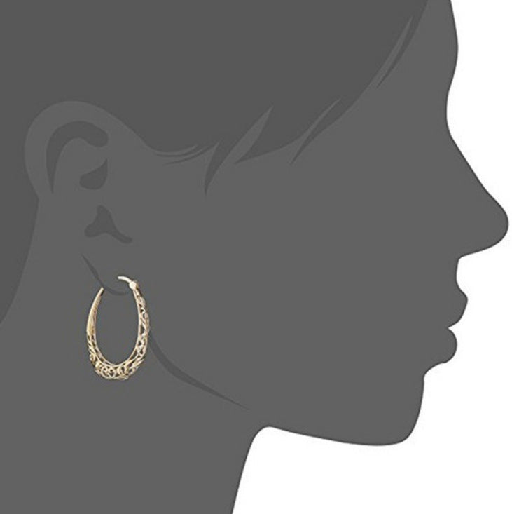 Exaggerated And Exaggerated Carved Ear Buckle Ear Clip Earrings-Jewearrings