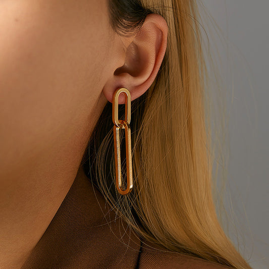 Women's Long And Simple Clip Earrings-Jewearrings