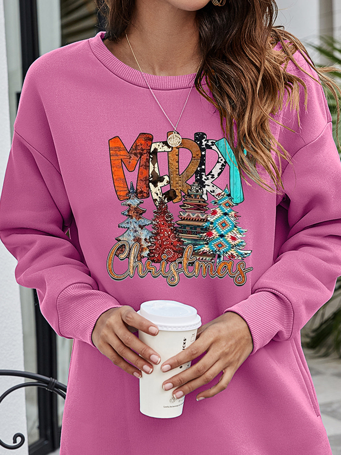 MERRY CHRISTMAS Graphic Sweatshirt-Jewearrings