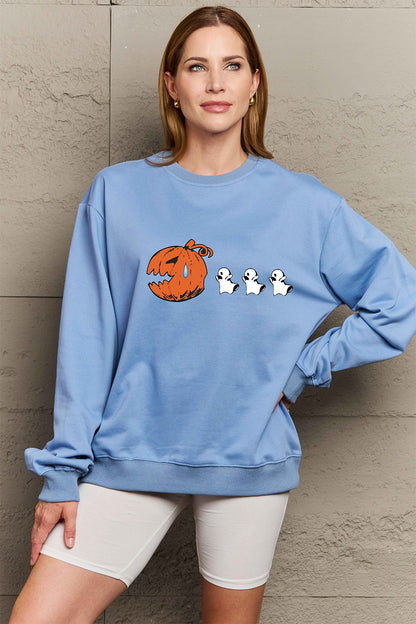 Simply Love Full Size Graphic Dropped Shoulder Sweatshirt-Jewearrings