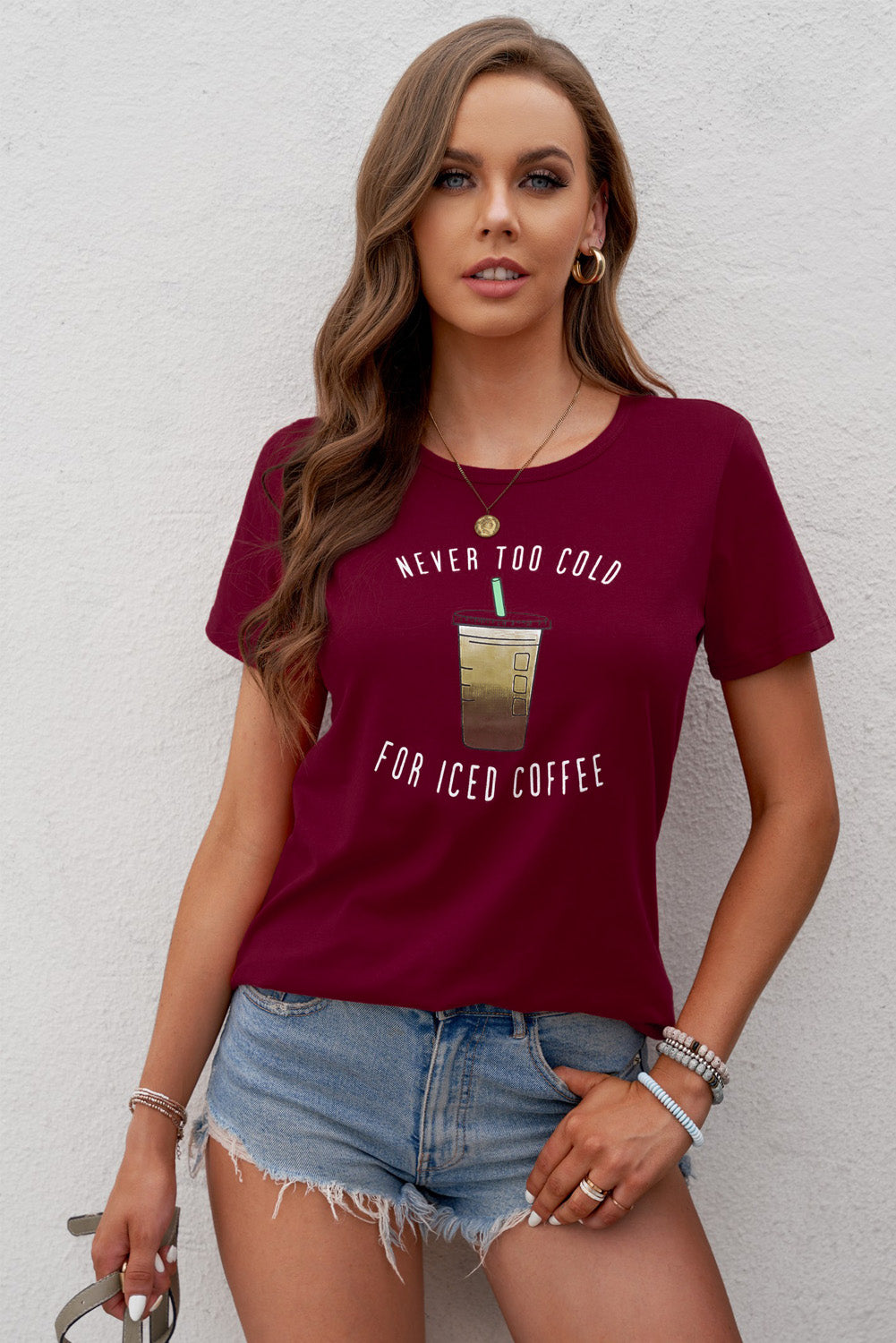 Never Too Cold for Iced Coffee Tee-Jewearrings