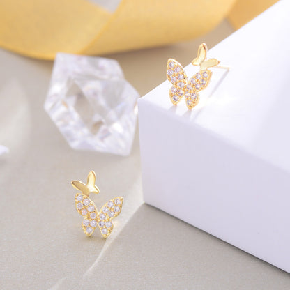 European And American Temperament Fashion And Popular Butterfly Stud Earrings-Jewearrings