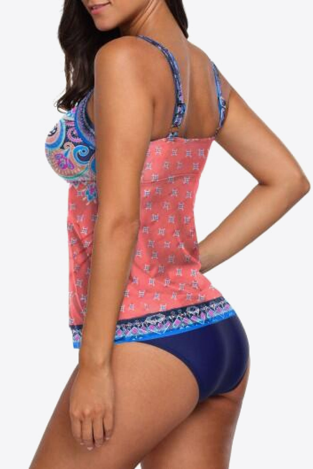 Printed Adjustable Strap Tankini Set-Jewearrings