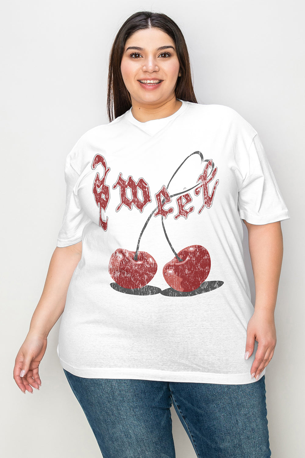 Simply Love Full Size Sweet Cherry Graphic T-Shirt-Jewearrings