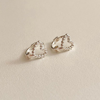 Korean Version Of 925 Sterling Silver Love Earrings-Jewearrings