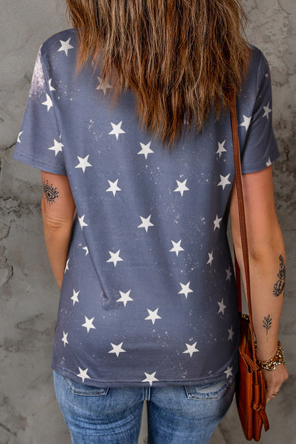 USA Round Neck Short Sleeve T-Shirt-Jewearrings