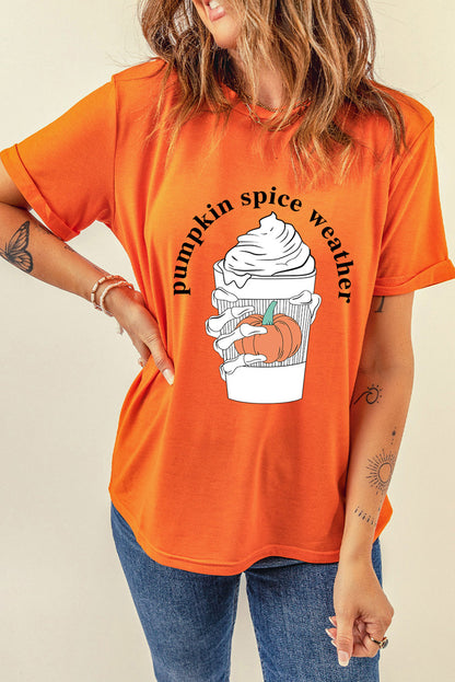 PUMPKIN SPICE WEATHER Graphic T-Shirt-Jewearrings