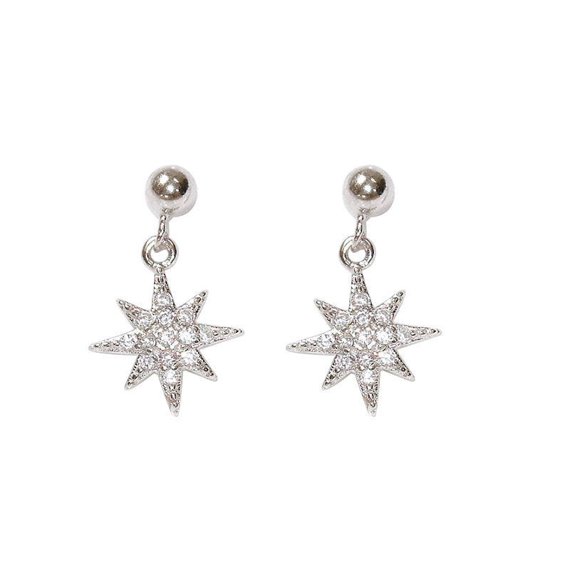 S925 Sterling Silver Fashion Earrings With Diamonds-Jewearrings