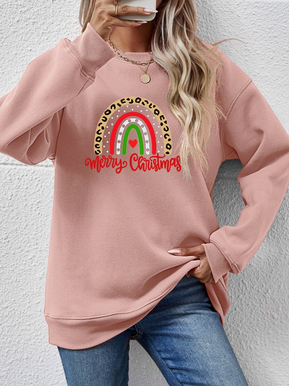 MERRY CHRISTMAS Graphic Sweatshirt-Jewearrings