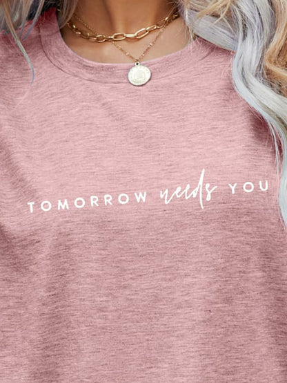 TOMORROW NEEDS YOU Graphic Tee-Jewearrings