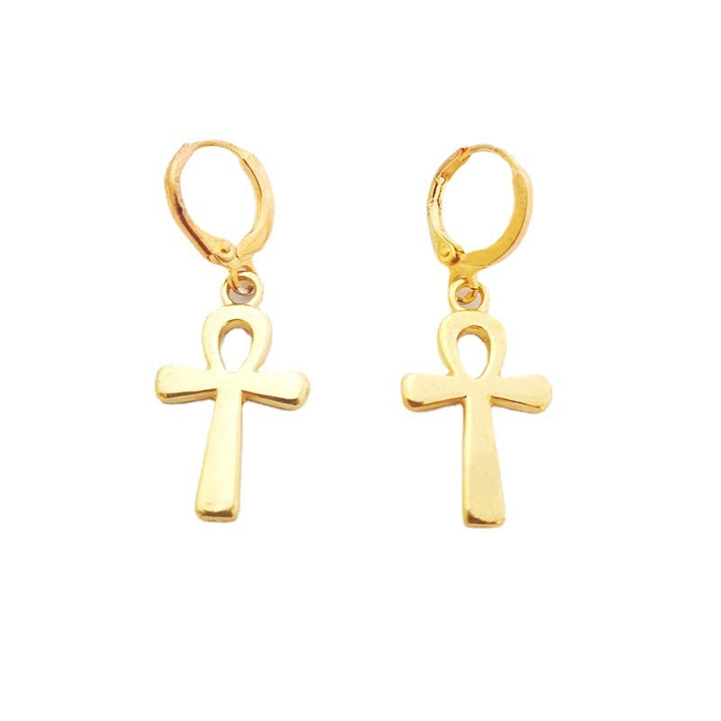 Cross Vintage Design Earrings-Jewearrings