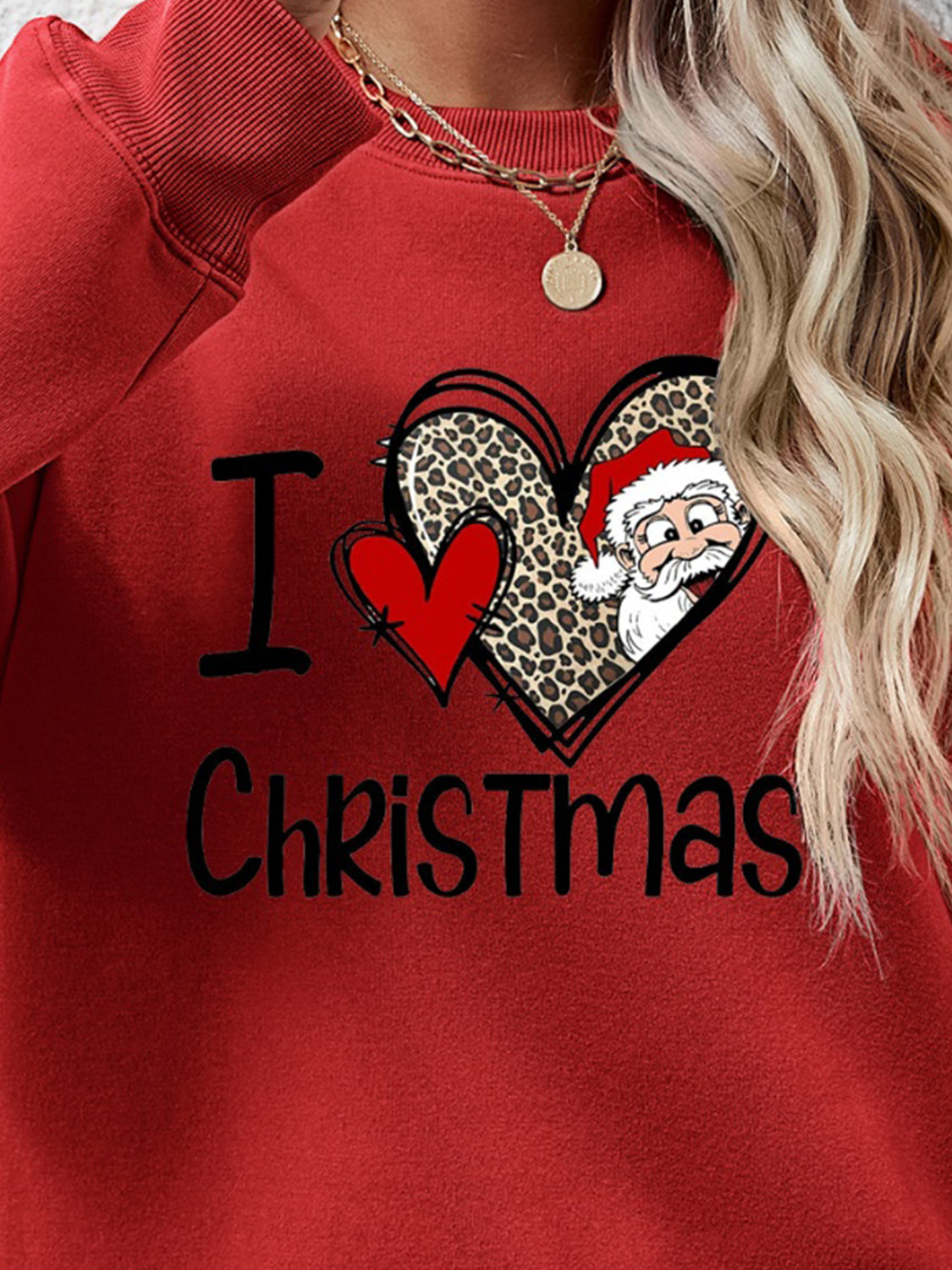 CHRISTMAS Graphic Round Neck Sweatshirt-Jewearrings