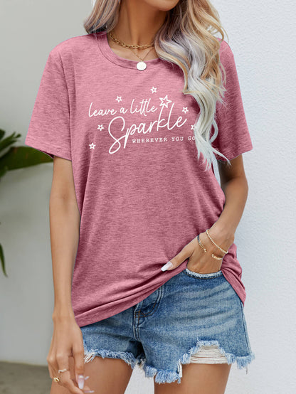 LEAVE A LITTLE SPARKLE WHEREVER YOU GO Tee Shirt-Jewearrings