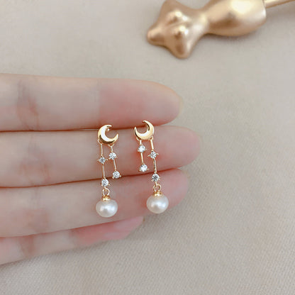 Design Sensation Meteor Shower Stud Earrings Natural Pearls-Jewearrings