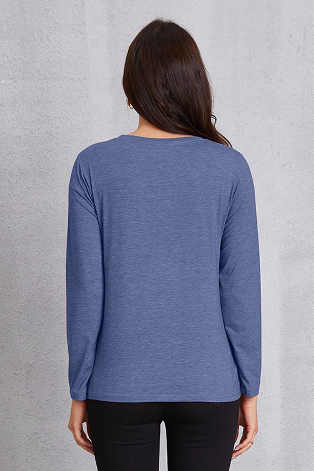 Graphic Round Neck Long Sleeve T-Shirt-Jewearrings