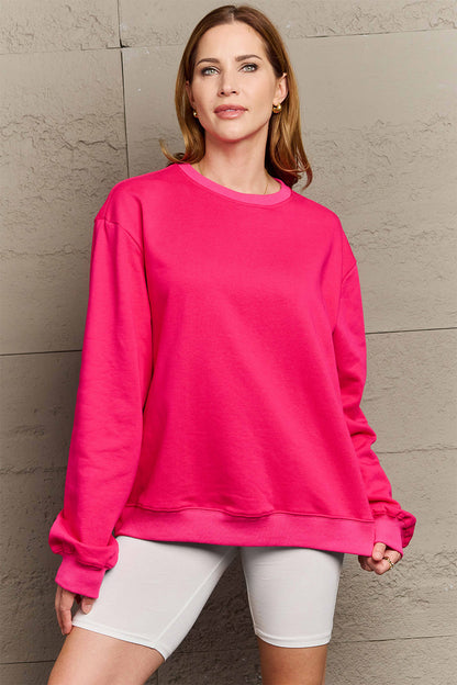 Simply Love Full Size ENJOY THE LITTLE THINGS Round Neck Sweatshirt-Jewearrings