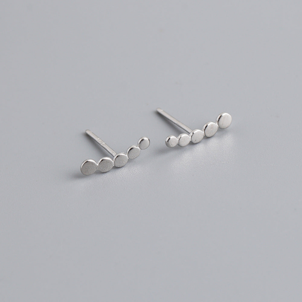 Simple Round Point S925 Sterling Silver Earrings-Jewearrings