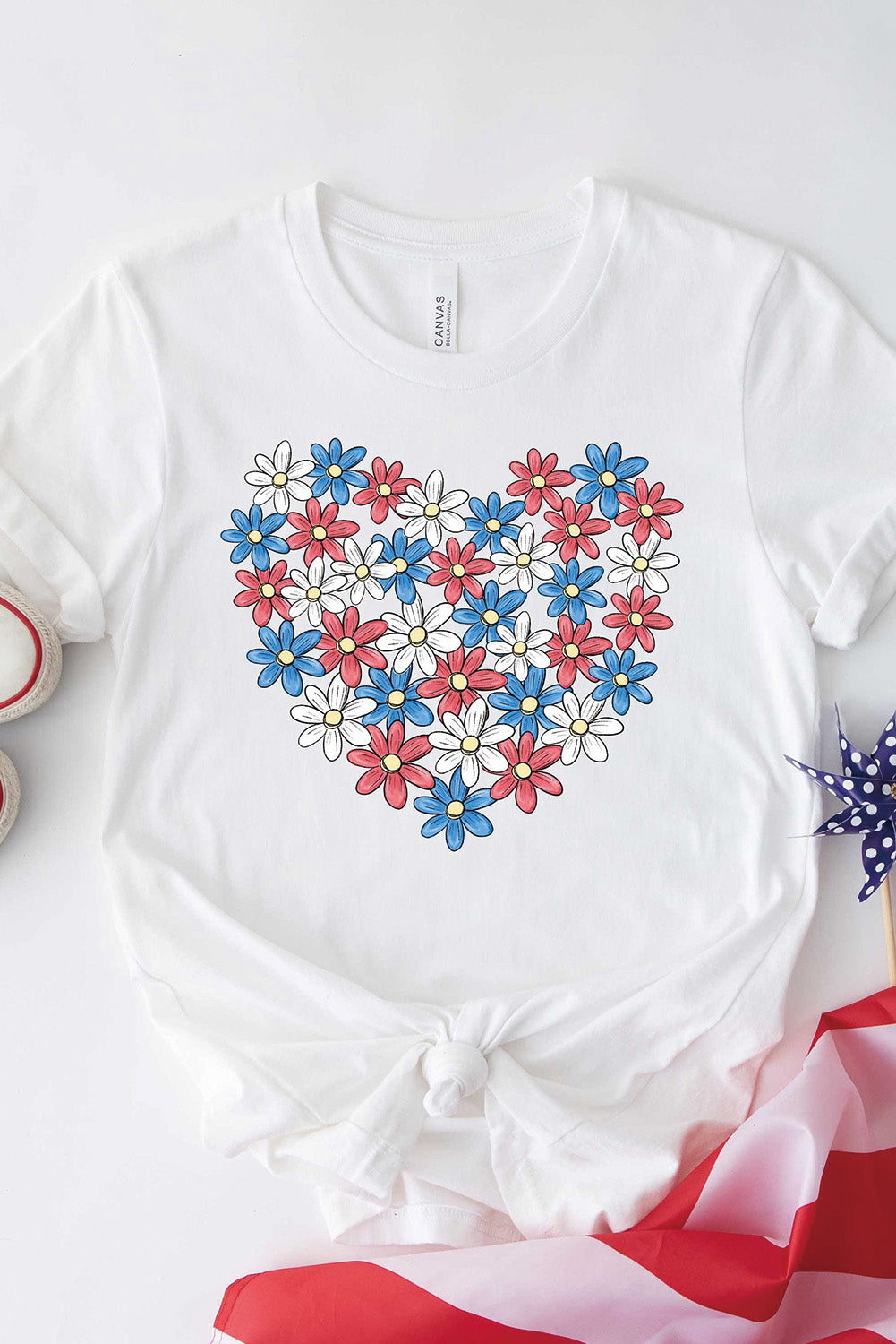 Flower Graphic Round Neck Short Sleeve T-Shirt-Jewearrings