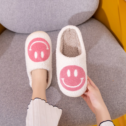 Melody Smiley Face Slippers-Jewearrings