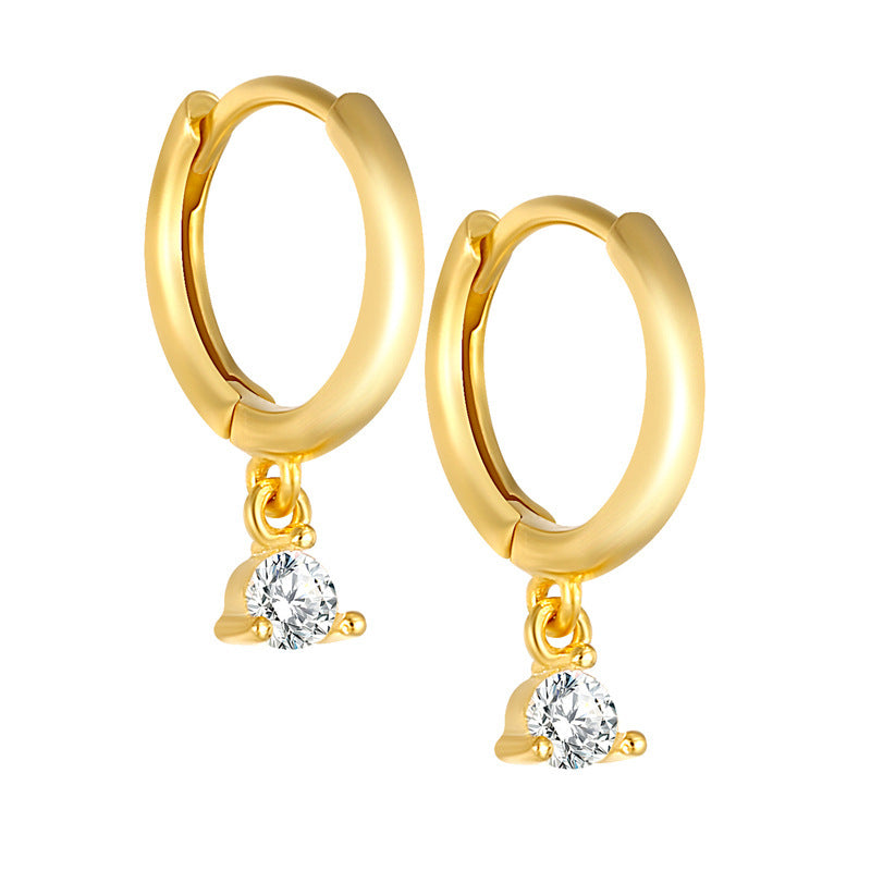 Women's Fashion Sterling Silver Zirconia Earrings-Jewearrings