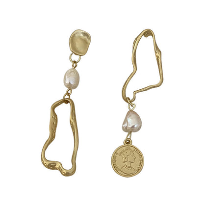 Women's Fashion Round Brand Pearl Earrings-Jewearrings