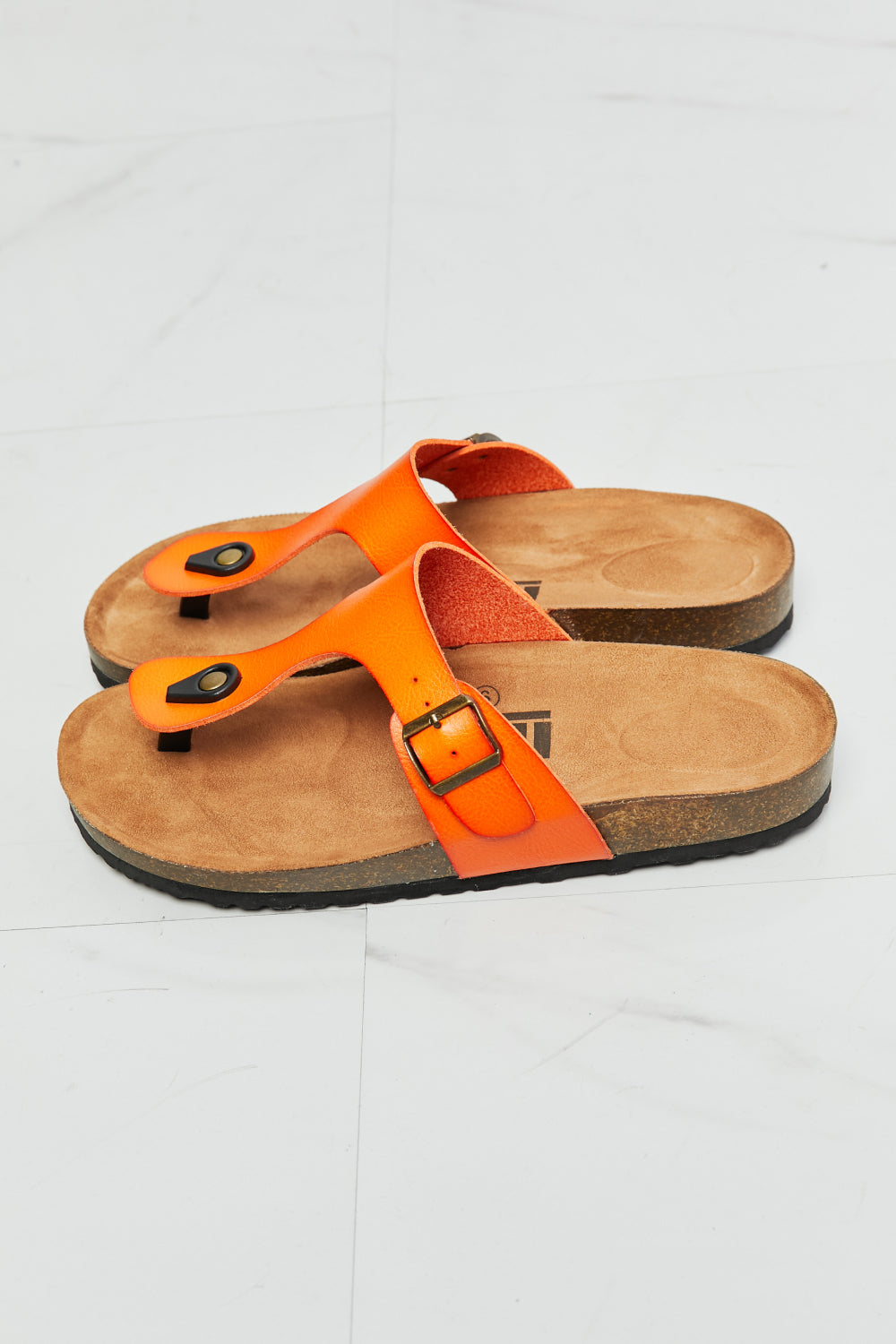 MMShoes Drift Away T-Strap Flip-Flop in Orange-Jewearrings