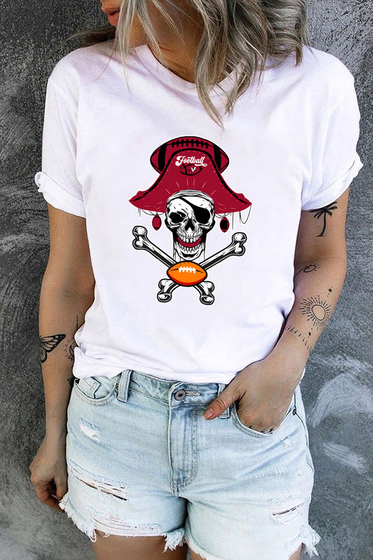 Skeleton Graphic Short Sleeve T-Shirt-Jewearrings