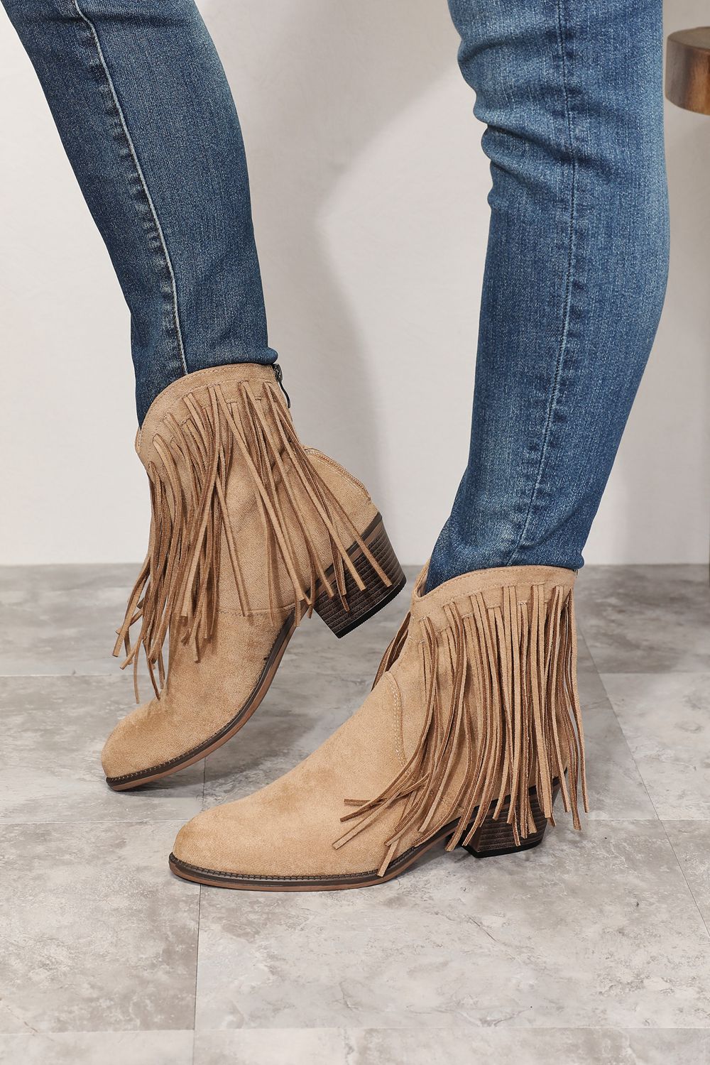 Legend Women's Fringe Cowboy Western Ankle Boots-Jewearrings