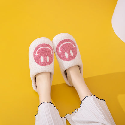 Melody Smiley Face Slippers-Jewearrings