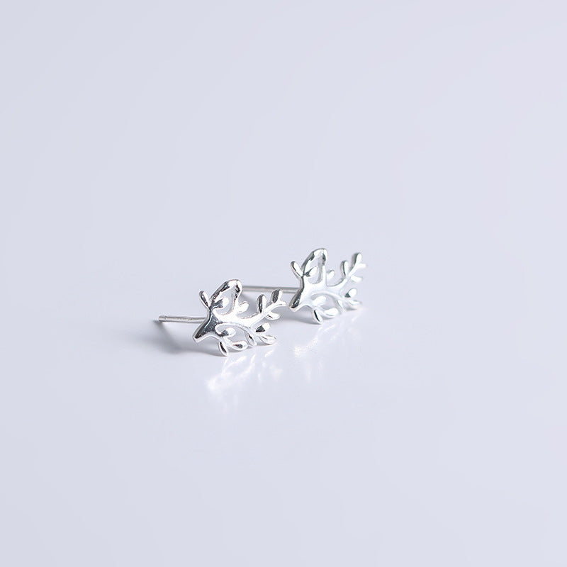 Women's Temperament Fashion Silver Tree Stud Earrings-Jewearrings