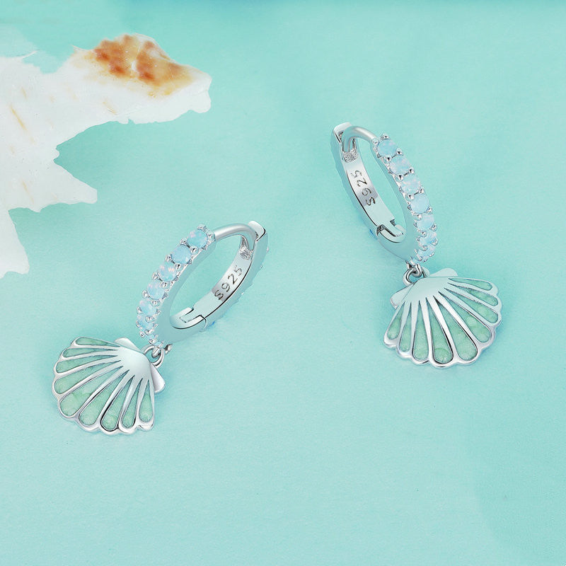 Shell Nano S925 Silver Earrings-Jewearrings