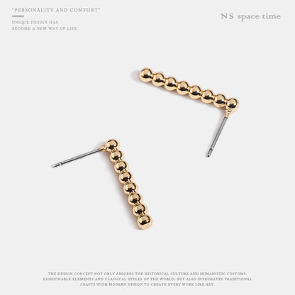 South Korea's Dongdaemun Fashion And Simple Word Stud Earrings Women-Jewearrings