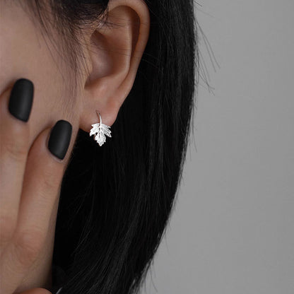 S925 Sterling Silver Retro Hong Kong Style Earrings-Jewearrings