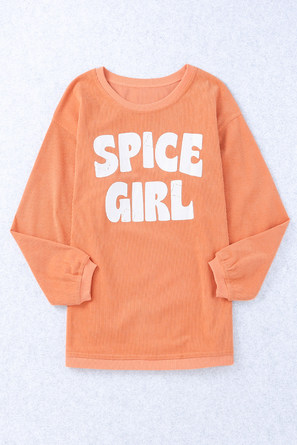 SPICE GIRL Round Neck Dropped Shoulder Sweatshirt-Jewearrings