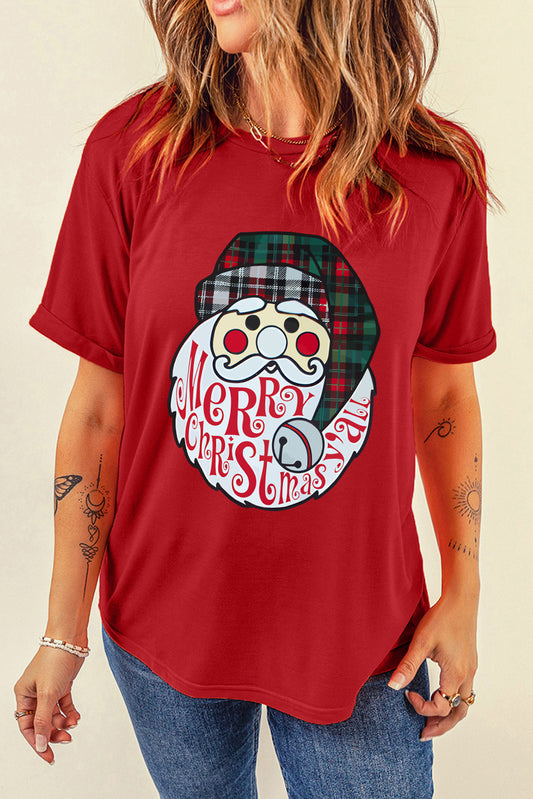 Santa Graphic Short Sleeve T-Shirt-Jewearrings