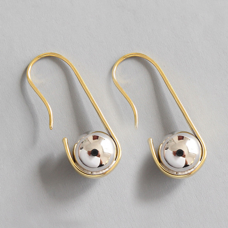 Sterling Silver Earrings Simple Temperament U-pin-Jewearrings