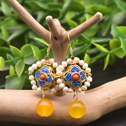 Women's Fashion Vintage Pearl Earrings-Jewearrings