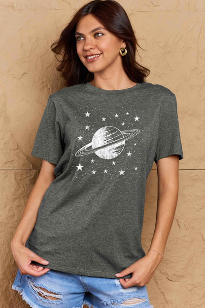 Simply Love Full Size Planet Graphic Cotton T-Shirt-Jewearrings