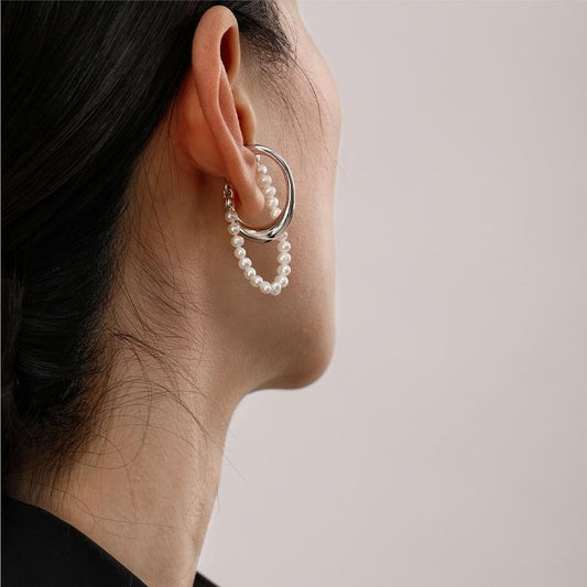 Pearl Ear Clip Women's Non-pierced Earrings-Jewearrings