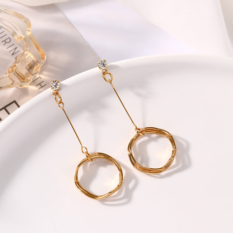 Temperament Earrings Sterling Silver Cold Wind Female-Jewearrings