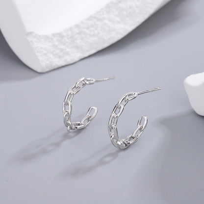 Women's Simple High-end Sterling Silver Earrings-Jewearrings