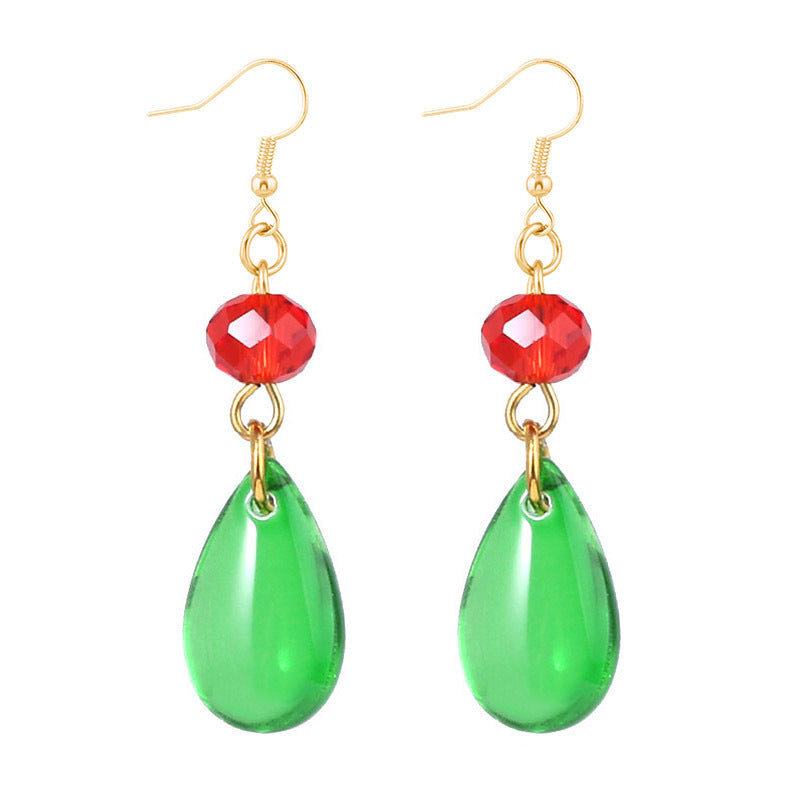 Brass Emerald Earrings Same Drop-Jewearrings