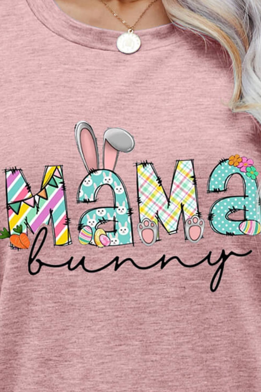 MAMA BUNNY Easter Graphic Tee-Jewearrings