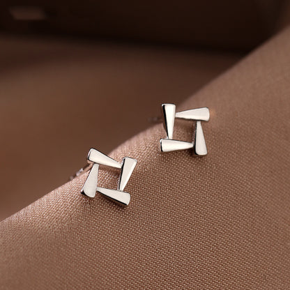 Geometric Rotating Stud Earrings For Women Simple-Jewearrings