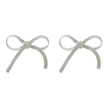 Vintage Chain Design Bow Earrings-Jewearrings