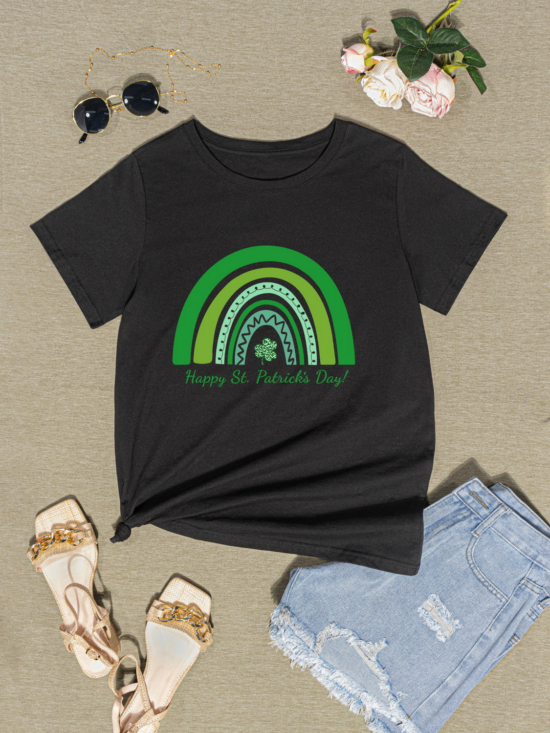 HAPPY ST. PATRICK'S DAY Round Neck T-Shirt-Jewearrings