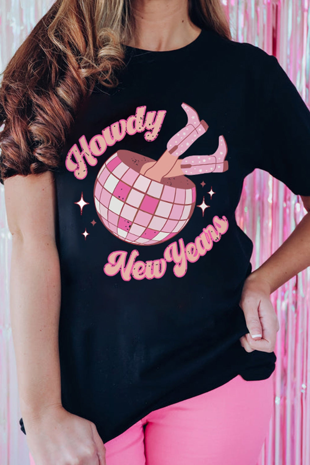 HOWDY NEW YEARS Round Neck T-Shirt-Jewearrings