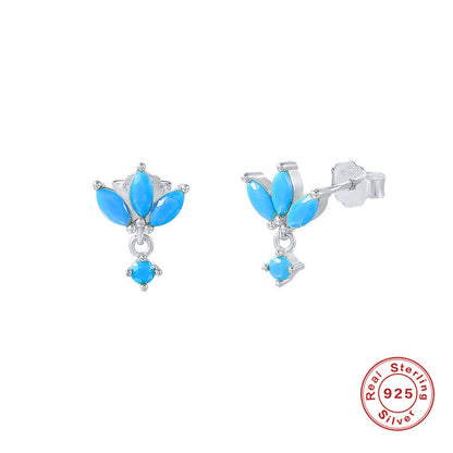 Fashionable And Simple Women's S925 Sterling Silver Stud Earrings-Jewearrings